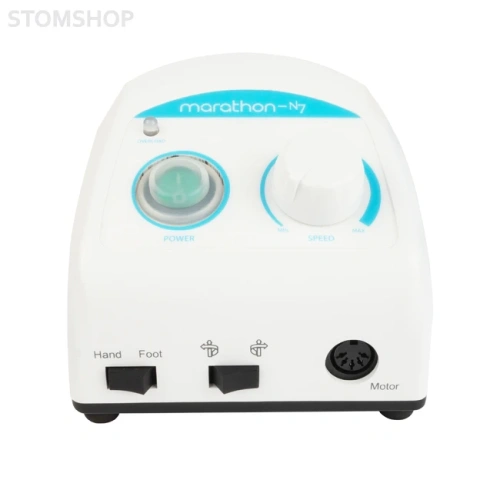 Marathon N7 NEW - зуботехнический микромотор повышенной мощности с наконечником SDE-SH400, 40000 об/мин, 45 Вт, педаль SFP-27 | Saeyang Microtech (Ю. Корея)