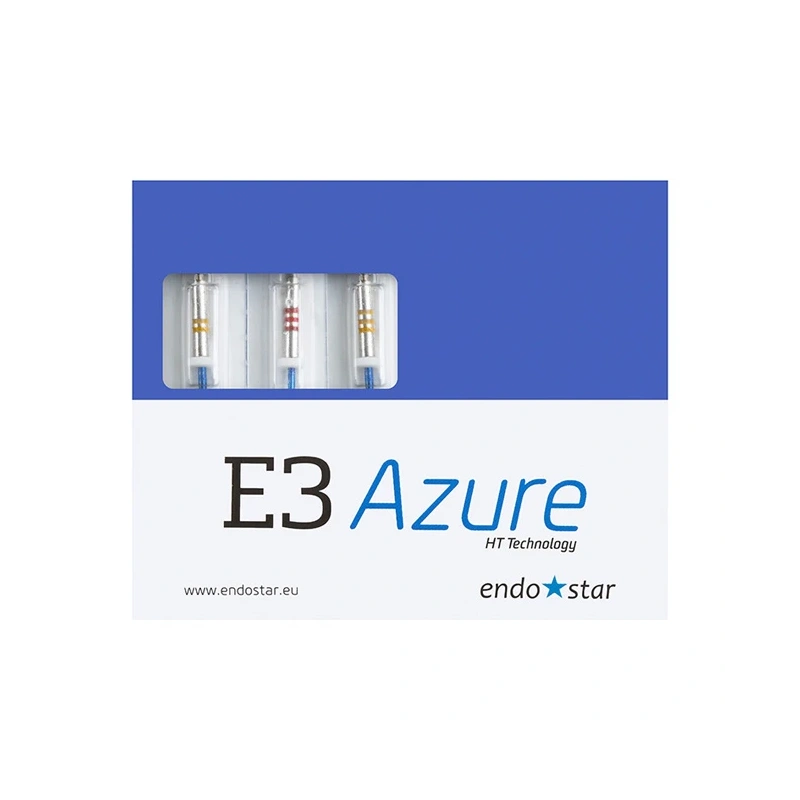 E3 Azure Small - машинные файлы 20/06, 25/04, 20/04 25 мм, 3 шт. в упаковке | Endostar (Польша)