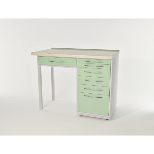 AR-L43 - стол, металл в полимере, 7 выдвижных ящиков | Артинокс (Белоруссия)
