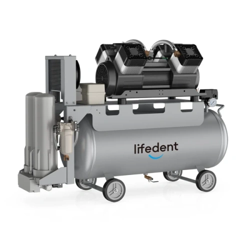 Lifedent SS220 - безмасляный компрессор для 5-6 установок, с осушителем, без кожуха, 100 л, 280 л/мин | Lifedent (Китай)