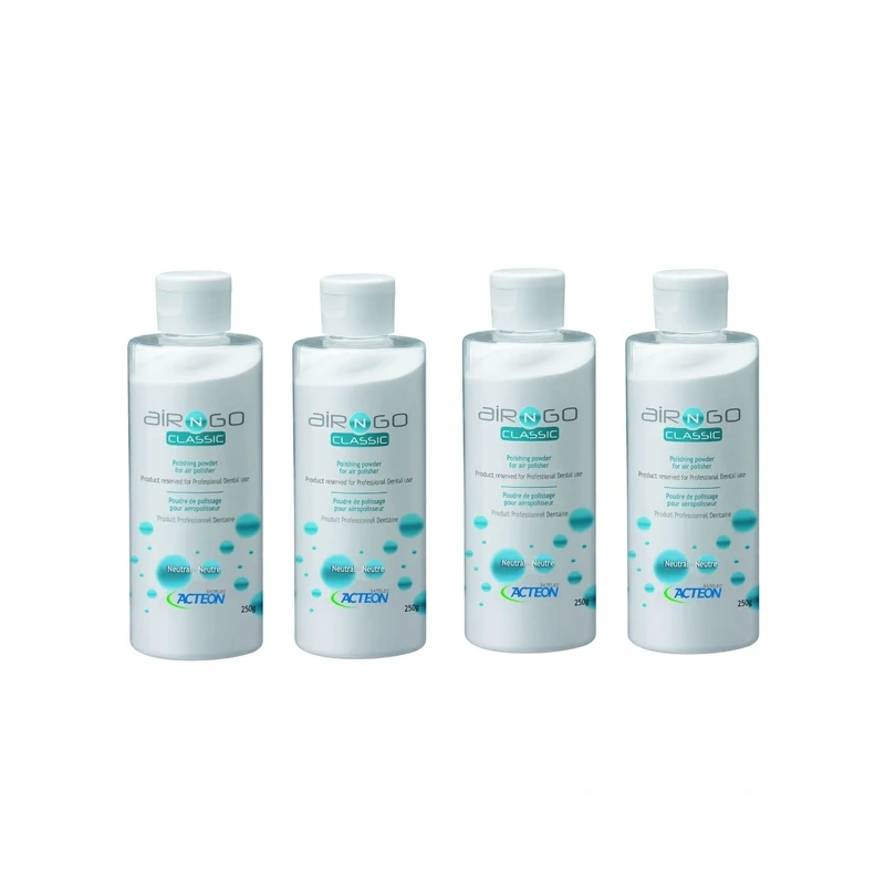 Acteon Air-N-Go Classic Neutral - порошок для наддесневой обработки с нейтральным вкусом, 4 флакона по 250 г | Satelec Acteon Group (Франция)