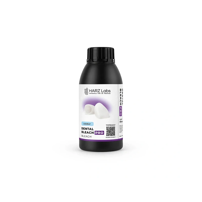 HARZ Labs Dental Bleach PRO - фотополимерная смола для стоматологии, цвет белый, 0.5 кг | HARZ Labs (Россия)