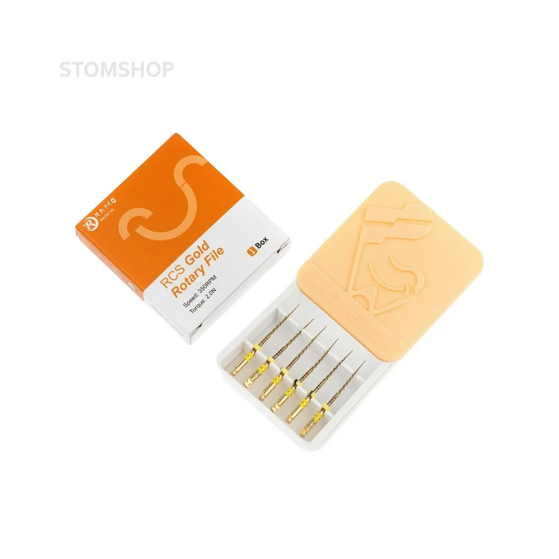 RCS Gold Rotary - машинные файлы, размер 20/06, длина 25 мм, 6 шт. | Ramo Medical (Китай)