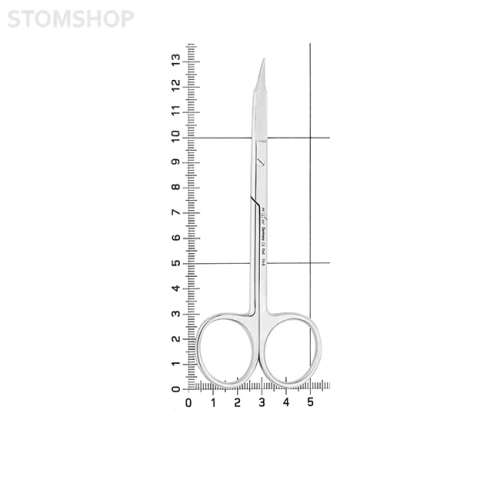 Ножницы хирургические изогнутые Goldmann-Fox, 125 мм | HLW Dental Instruments (Германия)