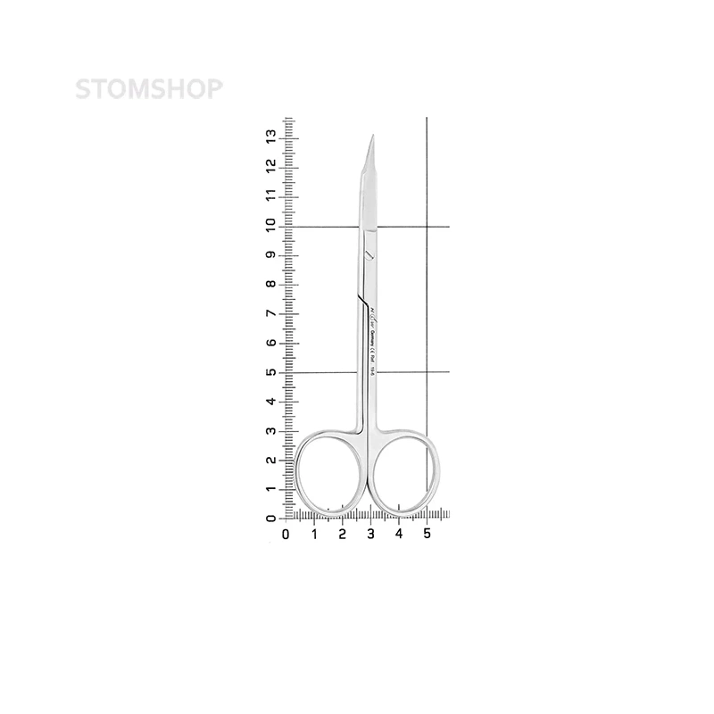 Ножницы хирургические изогнутые Goldmann-Fox, 125 мм | HLW Dental Instruments (Германия)