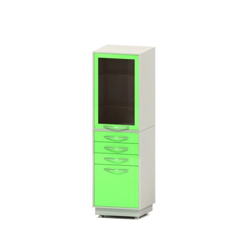 AR-82 - шкаф закрытого типа, металл в полимере, 2 секции, 4 выдвижных ящика | Артинокс (Белоруссия)